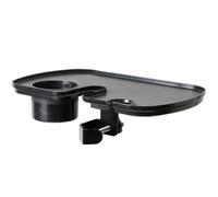 NUSITOU Microphone Stand Clamp-on Tray Black Pp Adjustable Design Movable Sound Tray with Cup Holder Workmanship Premium Style for Singing Live Broadcast
