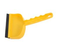 NUSITOU Mini Handheld Squeegee Sponge Scrubber - Silicone Bathroom Mirror Shower Glass Cleaner - Compact Rubber Blade for Car Windscreens and Kitchen Tiles (Yellow)