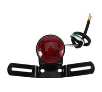 NUSITOU Motorcycle Tail Light Easy Installation with License Plate Bracket, Metal and Plastic Construction, Enhances Driving Safety Suitable for Retro and Stylish Motorcycles