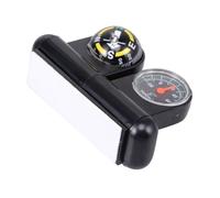 NUSITOU Multifunctional Car Compass and Thermometer, Plastic Omnidirectional Vehicle Navigation Accessory for Travel and Driving on The Roads, Easy to Carry Black Car Exterior Ornament