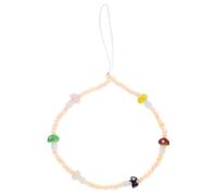 NUSITOU Mushroom Mobile Phone Chain DIY Phone Hanging Pendant Accessory for Cellphone Cute Mushroom Charm for Everyday Use Random Color