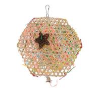 NUSITOU Natural Vine Parrot Rope for Birds and Parakeets, Promotes Clean and Healthy Teeth with Physical Stimulation, Sturdy Rattan Ball Chewing for Pet Bird Cage Hanging Play Random Color