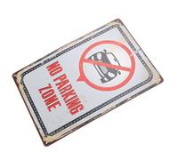 NUSITOU No Parking Driveway Sign Iron and Easily Visible Simple Installation Process Private Parking Lots Roads Warning Sign