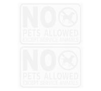 NUSITOU No Pets Allowed Signs Reusable Door Stickers for Window and Glass 2pcs White Pvc Material with Removable Glue Cats Not Welcome Sign for Offices and Outdoors