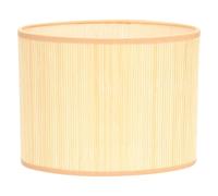 NUSITOU Oval Bamboo Lamp Shade Sturdy Metal Frame Rustic Replacement Lamp Shade Featuring Khaki Colour and E27/e14 Socket for Creating A Warm Atmosphere