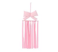 NUSITOU Pink Bow Hair Accessories Storage Rack with Lasting Durability and Easy to Hang Design, Wooden and Polyester Hairpin Organizer for Living Rooms Or Galleries