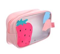 NUSITOU Pink PU Travel Cosmetic Bag with Double Layer Design, Multi-Function Organizer and Dry Wet Separation, Lightweight Hanging Toiletry Bag for Business Travel and Vacation