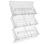 NUSITOU Plastic 3 Tiered Display Riser for Supermarket Refrigerated Counters with Slanted Structure for Enhanced Visibility and Space Optimization, Fruit and Food Counter Display Rack