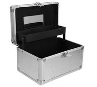 NUSITOU Portable Aluminum Alloy Box Storage Holder Household Mahjong Box Silver with Sturdy Construction Good Seal Function round Corner Edges for Household Use