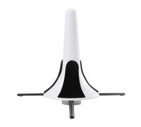 NUSITOU Portable White Trumpet Holder Stand with Tripod Design and Detachable Metal Bracket, Metal and Plastic Construction to Protect The Instrument with Rotating Screw for Wind