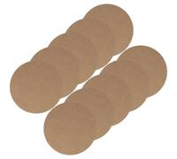 NUSITOU Pottery Art Boards 10Pcs Small Round Lightweight Wood Clay Bases for Crafting and Sculpting Beginners and Boys and