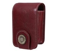 NUSITOU Pu Small Lipsticks Pounch Portable Cosmetic Bag with Built-in Mirror Elegant Simple Design for Sisters and Wives Daily Makeup Storage Random Color