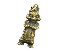 NUSITOU Retro Brass Weasel Keyring Charm Pendant for DIY Making and Decorative Use, Vintage Antique Style Keychain Bag Accessory in Golden Brass