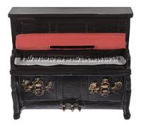 NUSITOU Retro Piano Statue Resin Miniature Realistic Design and Lightweight Build for Home Desk and Car Decoration, Delicate Vintage Style Music Instrument Ornament