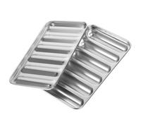 NUSITOU Sausage Baking Pan Mould with Lid Easy to Clean Steamed Ham Mold for Kitchen Supplies Suitable for Hot Dog Making and Steaming Sturdy Black Kitchen Bakeware Random Color