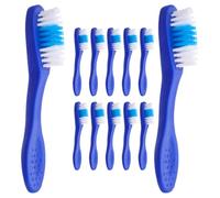 NUSITOU Security Toothbrushes Featuring Comfortable Grip with Soft Nylon Bristles 12pcs and Short Handles and Soft Finger Sleeves and Effective for Prisoners for Institutional Use