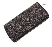 NUSITOU Shiny Purse Zippered Handbag Stylish Pu Lightweight Convenient to Carry Lady Purse for Everyday Use Rectangular 7.47x3.93x0.86inch