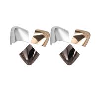 NUSITOU Shoe Tip Covers Metal Protector 3 Pairs for High Heels Decorative Leather Accessories for Heel Protection and Kick Prevention