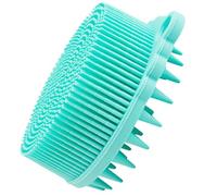 NUSITOU Silicone Bathing Brush 2-Sided Head Scrubber Body Bathing Tool with Comfortable Bristle Light Green for Newborn Bath Essentials
