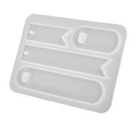 NUSITOU Silicone Bookmark Mold for Resin Casting, White Sturdy Silicone Rectangle Mold with Smooth Edges and Tear-Resistant Material, Bookmark Making Tool for DIY Crafts and Resin Art
