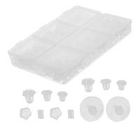 NUSITOU Silicone Earrings Stoppers 1 Box 600pcs Lightweight Skin-Friendly Ear Jewelry Backs for Studs with Patterns Including and Floral Shapes for DIY Earring Projects