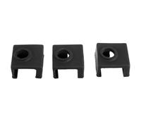 NUSITOU Silicone Sleeve, Compatible with 3pcs Black Adiabatic for Protective Silicone Sock Temperature Stability and Prevents Burnt Buildup Heater 3d Printer Nozzle Accessories