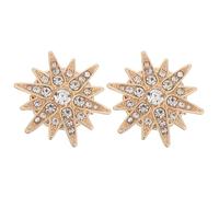 NUSITOU Sparkly Rhinestone Button Covers Clip-on Metal Star Shape Accessories for Blouses and Jackets with Elegant Shine for Formal Occasions