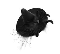 NUSITOU Spider Hat Hairpin Witch Hat Hair Clip Black Stylish Costume Design Universal-fitting Lightweight for Women Halloween Parties with Clip