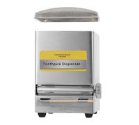 NUSITOU Stainless Steel Toothpick Holder Dispenser Box Retro Style, Easy to Use and Store, Silver Toothpick Storage Container for Coffee Shop and Living Room