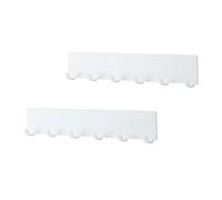 NUSITOU Storage Hooks Bathroom for Kitchen and Organization 2pcs Wall-Mounted with 6-Hook Carbon Steel Structure Baking Paint Finish, Space-Saving Multipurpose Design