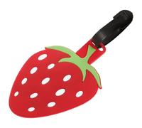 NUSITOU Strawberry Travel Luggage Tags Lightweight Suitcase Identifier Labels for Checked Bags and Boarding Pass Holders