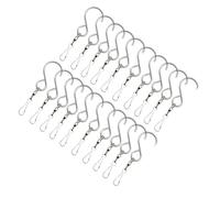 NUSITOU Swivel Hooks Silver Metal Hooks for Wind Chimes Stainless Steel 20pcs Rustproof Garden Hanging Clips with Good Bearing Capacity for Outdoor Garden Use