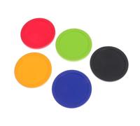 NUSITOU Table Accessories Mini Ice Hockey Pieces Plastic Air Hockey Pucks Suitable 5pcs for Game Room and Pastime Activity
