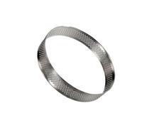 NUSITOU Tartlet Baking Mold Stainless Steel Non-Stick Coating Even Cooking Easy to Clean Silver Cake Ring for Baking Custard Cakes and Cookies