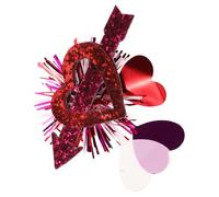 NUSITOU Valentines Day Sequin Heart Hair Clip for Women, Comfortable Felt Cloth and Iron Material, Unique Design, Stylish Red Heart Hair Accessory for Party and Romantic Occasions