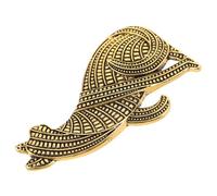 NUSITOU Vintage Animal Brooch Pin Cat Design in Alloy with Gold Finish, Abstract Lapel Accessory for Women’S Coats and Jackets, for Work and Social Events