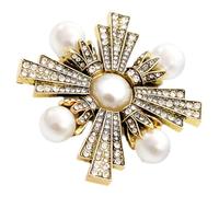 NUSITOU Vintage Baroque Style Cross Brooch Pin for Women, Metal Material, Wear Resistant and Not Easy to Break, for Formal Occasions and Birthday Party Accessories