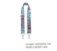 NUSITOU Vintage Pattern Banjo Strap Floral Printed Adjustable Shoulder Strap with Padded Design for Banjo Players and Music Events