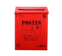 NUSITOU Wall-Mounted Iron Mailbox with Spacious Storage for Letters and Magazines Rustic Post Box for Garden and Home Decoration