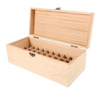 NUSITOU Wooden Essential Oil Storage Organizer Box for and Compact Structure Multiple Compartments 40 Grids Convenient Organization of Nail Polish and Essential Oil Bottles, for Home