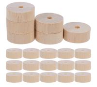 NUSITOU Wooden Wheels for Craft 50Pcs Small Unfinished Natural Grain 10Mm Thick for DIY Mini Car and Furniture Projects Finger-Safe Smooth Finish