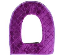 NUSITOU Zipper Toilet Seat Cover Thick Toilet Seat Pad Reusable Flannelette Fabric round Shape Chic Fashionable Warm Bathroom Cushion for Hotel Use