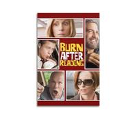 NUSLNG Burn After Reading Poster Decorative Canvas Poster Wall Art Decor Living Modern Family Bedroom Decoration Posters 08x12inch(20x30cm) Unframe-style