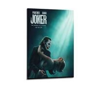 NUSLNG Movie Joker Folie À Deux Poster Decorative Canvas Poster Wall Art Decor Living Modern Family Bedroom Decoration Posters 16x24inch(40x60cm) Frame-style