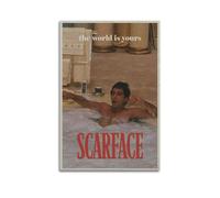 NUSLNG Vintage Poster Scarface Poster Decorative Canvas Poster Wall Art Decor Living Modern Family Bedroom Decoration Posters 12x18inch(30x45cm) Unframe-style