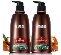 NUSPA NUSPA Moroccan Argan Oil Shampoo and Conditioner without Natural Organic Sulphate, Safe Colour Treatment, UV Protection, Intensive Moisture for Approx. 2 Pieces