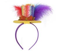 Nussknacker Soldier Hairband Hair Styling Accessory Glittered Small Top Hat With Sequins Design For Christmas Dressingup Top Hat Hairband For Birthday Party