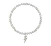 NUSTTAL Baseball Necklace for Men 20 Inch Bling Ice Collection Lightning Bolt Pendant Necklace for Women Rhinestone Clay Beaded Discoball Accessories Gifts for Baseball Team Players Lovers, Standard