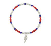 NUSTTAL Baseball Necklace for Men 20 Inch Bling Ice Collection Lightning Bolt Pendant Necklace for Women Rhinestone Clay Beaded Discoball Accessories Gifts for Baseball Team Players Lovers, Standard