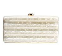 NUSTTAL Women Acrylic Clutch Purse Marbled Evening Shoulder Bag for Wedding Cocktail Party Prom, 0-ivory